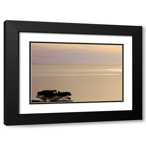 USA, California, La Jolla Sunset on ocean Black Modern Wood Framed Art Print with Double Matting by Paulson, Don