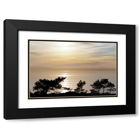 USA, California, La Jolla Sunset on ocean Black Modern Wood Framed Art Print with Double Matting by Paulson, Don