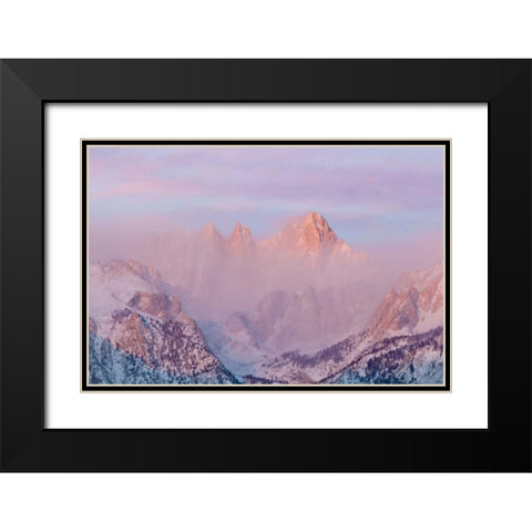 California, Lone Pine Sunrise on Mount Whitney Black Modern Wood Framed Art Print with Double Matting by Paulson, Don