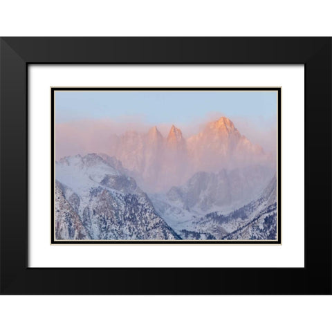 California, Lone Pine Sunrise on Mount Whitney Black Modern Wood Framed Art Print with Double Matting by Paulson, Don