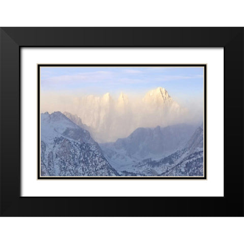 California, Lone Pine Sunrise on Mount Whitney Black Modern Wood Framed Art Print with Double Matting by Paulson, Don