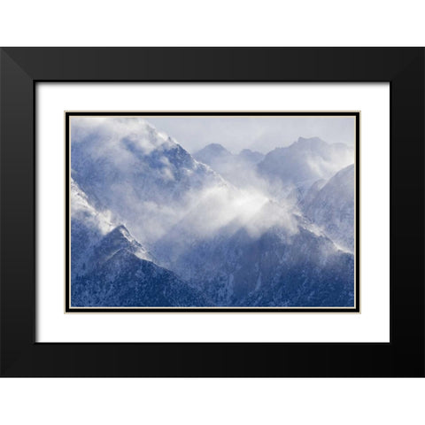 CA, Lone Pine Sierra Mts from Alabama Hills Black Modern Wood Framed Art Print with Double Matting by Paulson, Don