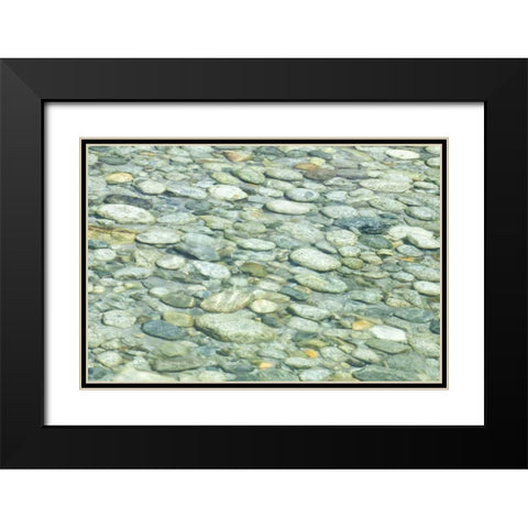 California, Sequoia NP Stones in Paradise Creek Black Modern Wood Framed Art Print with Double Matting by Paulson, Don