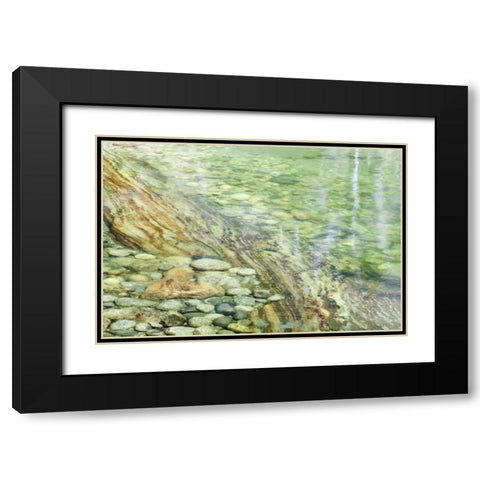 California, Sequoia NP Stones in Paradise Creek Black Modern Wood Framed Art Print with Double Matting by Paulson, Don