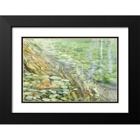 California, Sequoia NP Stones in Paradise Creek Black Modern Wood Framed Art Print with Double Matting by Paulson, Don