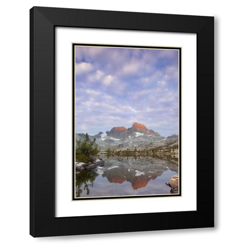 California Mountains reflect in Garnet Lake Black Modern Wood Framed Art Print with Double Matting by Paulson, Don