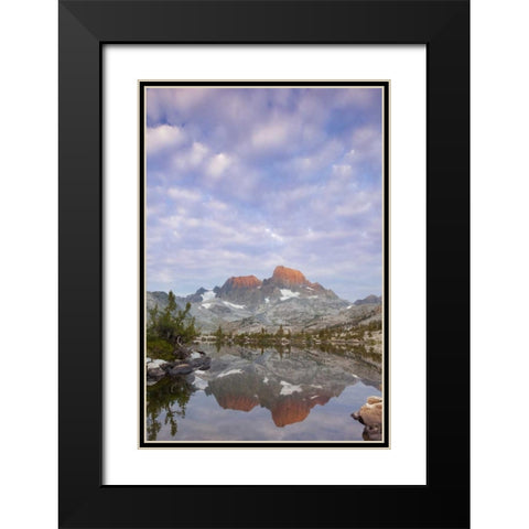 California Mountains reflect in Garnet Lake Black Modern Wood Framed Art Print with Double Matting by Paulson, Don