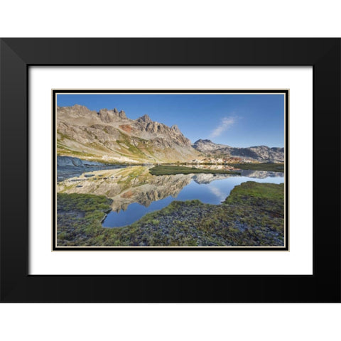 California, Inyo NF Tarn above Ediza Lake Black Modern Wood Framed Art Print with Double Matting by Paulson, Don