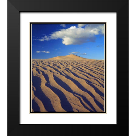 California, Dumont Dunes Sand Dunes and Clouds Black Modern Wood Framed Art Print with Double Matting by Talbot Frank, Christopher