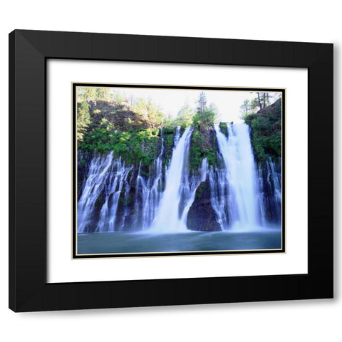 California, McArthur-Burney Falls, Burney Falls Black Modern Wood Framed Art Print with Double Matting by Talbot Frank, Christopher