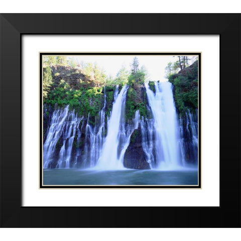 California, McArthur-Burney Falls, Burney Falls Black Modern Wood Framed Art Print with Double Matting by Talbot Frank, Christopher