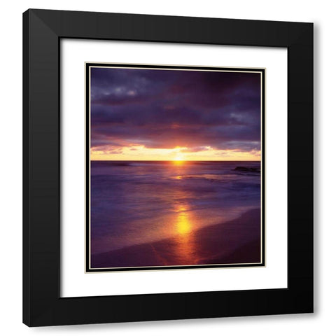 CA, San Diego Sunset Cliffs beach at sunset Black Modern Wood Framed Art Print with Double Matting by Talbot Frank, Christopher