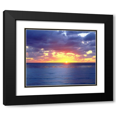 California, San Diego, Sunset Cliffs at Sunset Black Modern Wood Framed Art Print with Double Matting by Talbot Frank, Christopher