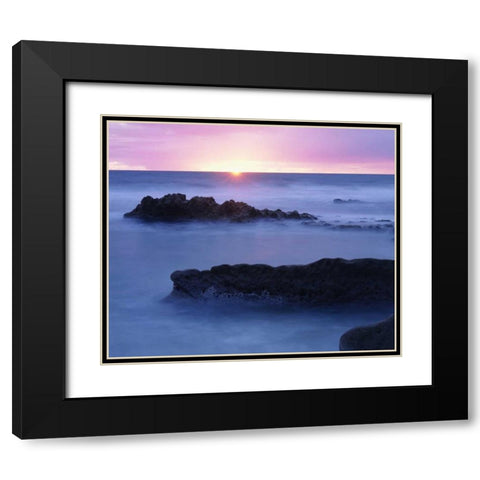 CA, San Diego, Sunset over the ocean in La Jolla Black Modern Wood Framed Art Print with Double Matting by Talbot Frank, Christopher