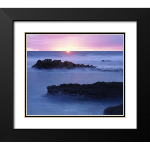 CA, San Diego, Sunset over the ocean in La Jolla Black Modern Wood Framed Art Print with Double Matting by Talbot Frank, Christopher