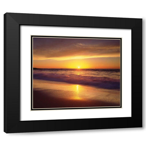 CA, La Jolla Shores Beach at sunset Black Modern Wood Framed Art Print with Double Matting by Talbot Frank, Christopher