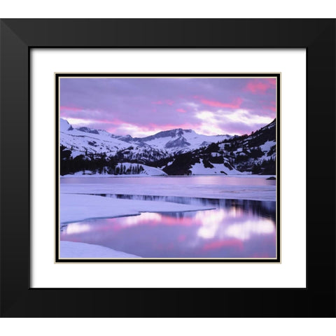 California, Sierra Nevada, Ellery Lake at Sunset, Black Modern Wood Framed Art Print with Double Matting by Talbot Frank, Christopher