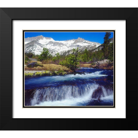 CA, Sierra Nevada A Creek in the High Sierra Black Modern Wood Framed Art Print with Double Matting by Talbot Frank, Christopher