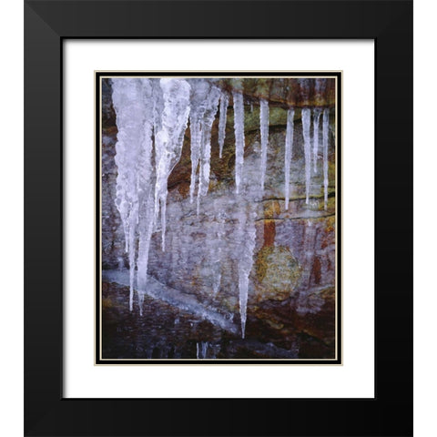 California, Sierra Nevada Icicles in the Sierra Black Modern Wood Framed Art Print with Double Matting by Talbot Frank, Christopher