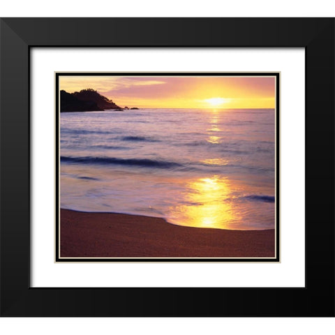 CA, Sunset over the Central California Coast Black Modern Wood Framed Art Print with Double Matting by Talbot Frank, Christopher