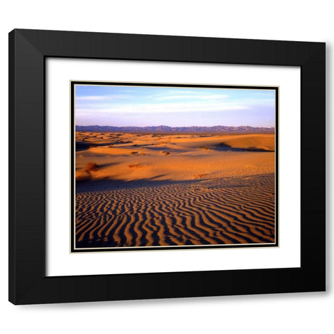 USA, California, Glamis Sand Dunes at Sunset Black Modern Wood Framed Art Print with Double Matting by Talbot Frank, Christopher