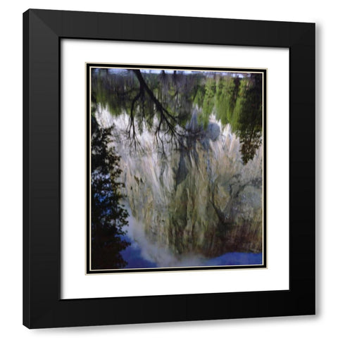 CA, Yosemite El Capitan and the Merced River Black Modern Wood Framed Art Print with Double Matting by Talbot Frank, Christopher