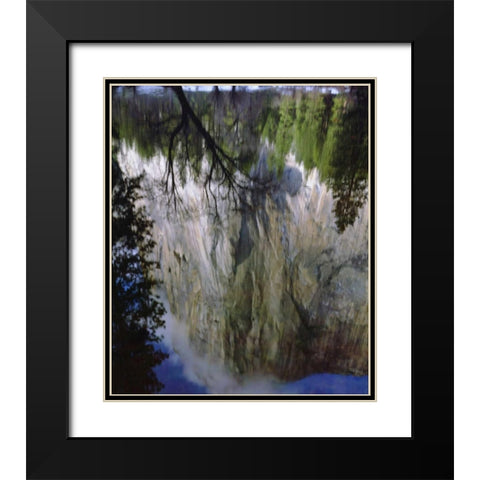 CA, Yosemite El Capitan and the Merced River Black Modern Wood Framed Art Print with Double Matting by Talbot Frank, Christopher