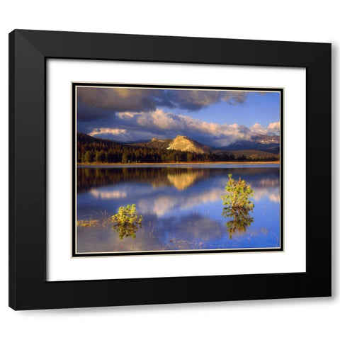 CA, Yosemite Lembert Dome and Tuolumne River Black Modern Wood Framed Art Print with Double Matting by Talbot Frank, Christopher