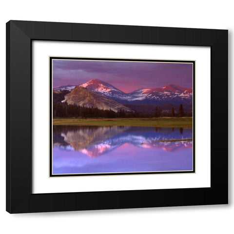 CA, Yosemite Lembert Dome and Tuolumne River Black Modern Wood Framed Art Print with Double Matting by Talbot Frank, Christopher