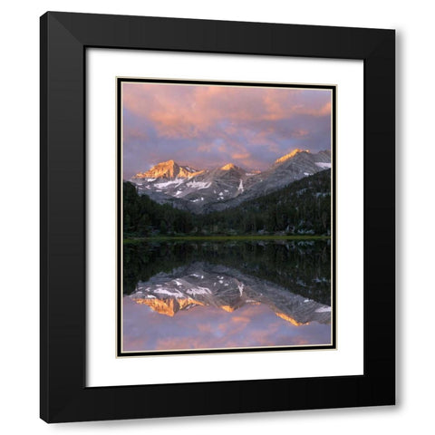 USA, California Marsh Lake at sunrise Black Modern Wood Framed Art Print with Double Matting by Flaherty, Dennis