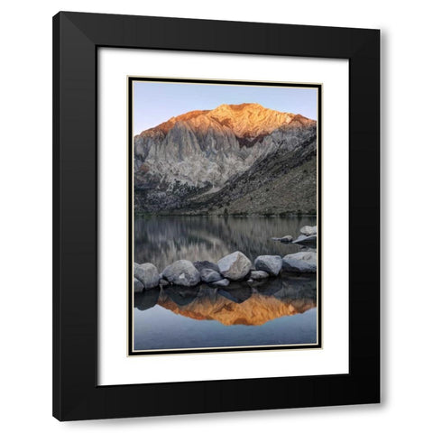 USA, California Convict Lake at sunrise Black Modern Wood Framed Art Print with Double Matting by Flaherty, Dennis