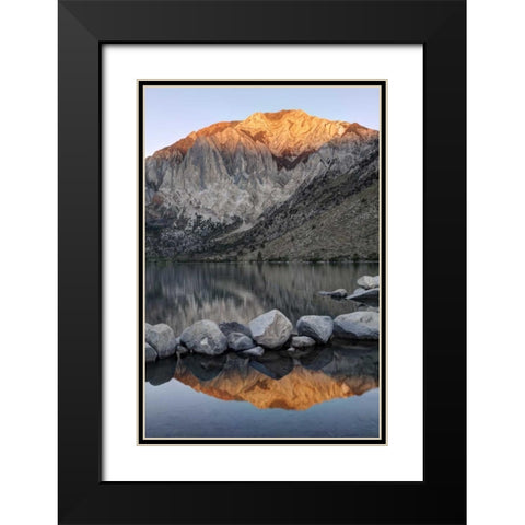 USA, California Convict Lake at sunrise Black Modern Wood Framed Art Print with Double Matting by Flaherty, Dennis