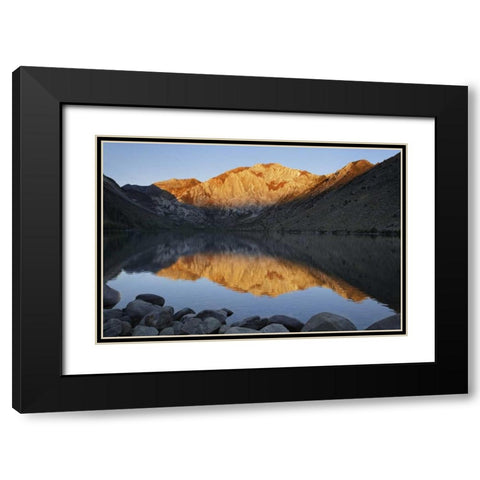 USA, California Convict Lake at sunrise Black Modern Wood Framed Art Print with Double Matting by Flaherty, Dennis