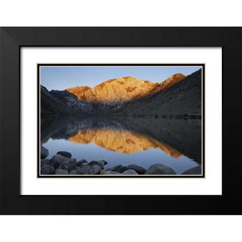 USA, California Convict Lake at sunrise Black Modern Wood Framed Art Print with Double Matting by Flaherty, Dennis