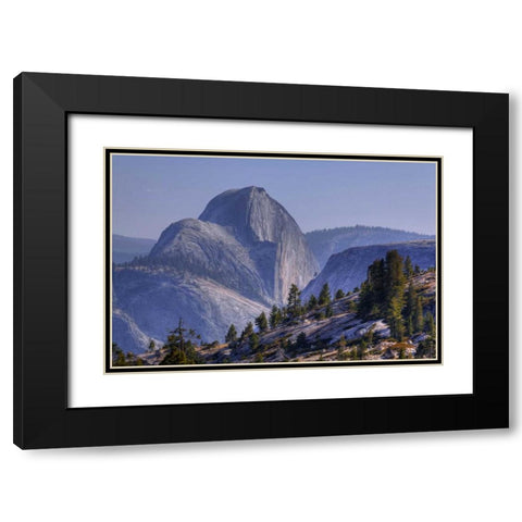 CA, Yosemite Half Dome seen from Olmsted Point Black Modern Wood Framed Art Print with Double Matting by Flaherty, Dennis