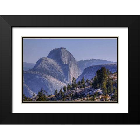 CA, Yosemite Half Dome seen from Olmsted Point Black Modern Wood Framed Art Print with Double Matting by Flaherty, Dennis