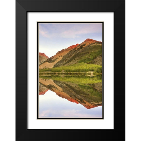 California, Bishop North Lake at sunrise Black Modern Wood Framed Art Print with Double Matting by Flaherty, Dennis