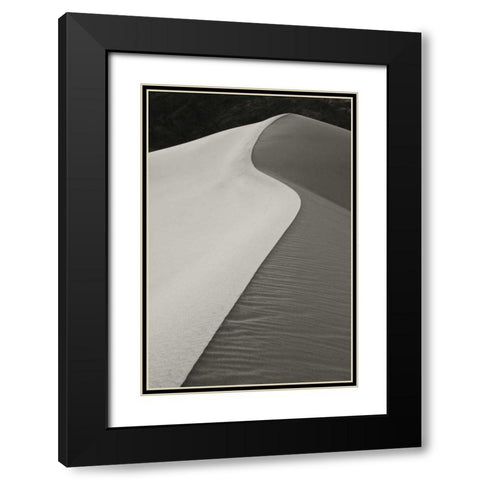 CA, Death Valley S-shaped dune ridge in morning Black Modern Wood Framed Art Print with Double Matting by Young, Bill
