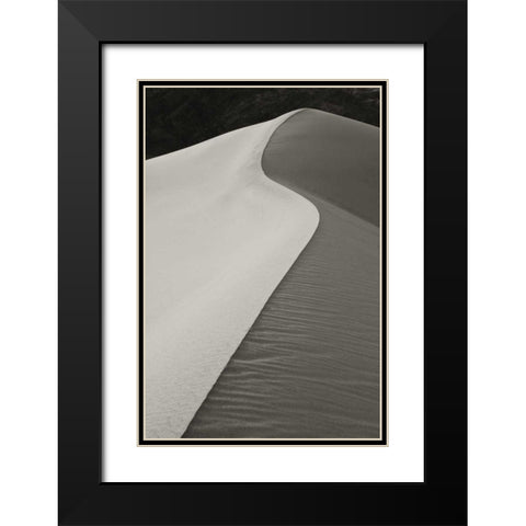 CA, Death Valley S-shaped dune ridge in morning Black Modern Wood Framed Art Print with Double Matting by Young, Bill