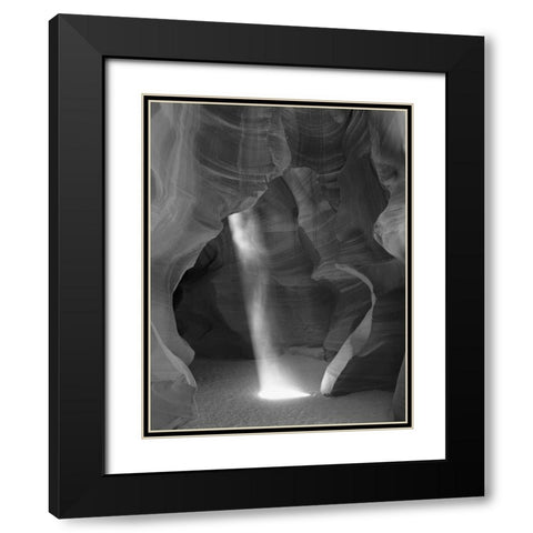 Arizona Sunbeam in Antelope Canyon Black Modern Wood Framed Art Print with Double Matting by Flaherty, Dennis