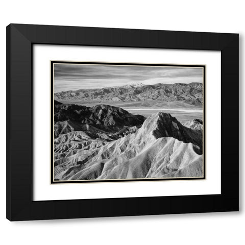 CA, Death Valley NP Manley Beacon at sunrise Black Modern Wood Framed Art Print with Double Matting by Flaherty, Dennis