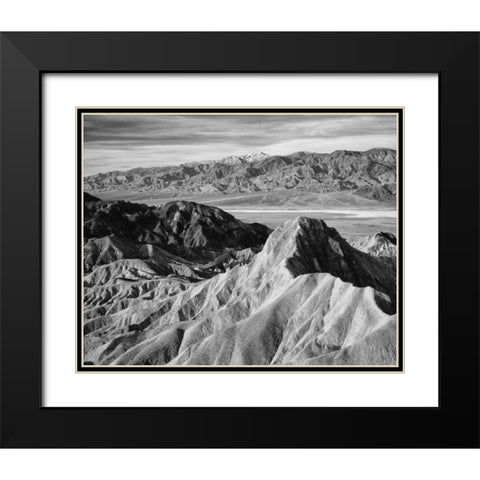 CA, Death Valley NP Manley Beacon at sunrise Black Modern Wood Framed Art Print with Double Matting by Flaherty, Dennis
