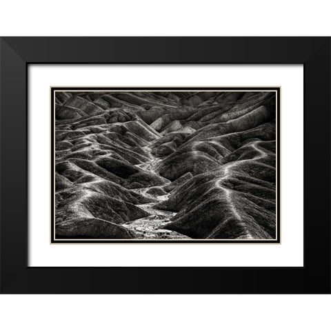 CA, Death Valley Overview of desolate landscape Black Modern Wood Framed Art Print with Double Matting by Young, Bill