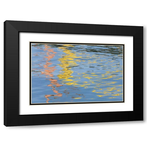 CA, San Diego Abstract reflections in water Black Modern Wood Framed Art Print with Double Matting by Paulson, Don