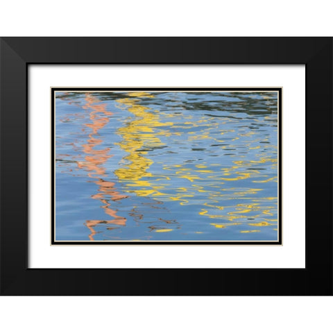 CA, San Diego Abstract reflections in water Black Modern Wood Framed Art Print with Double Matting by Paulson, Don