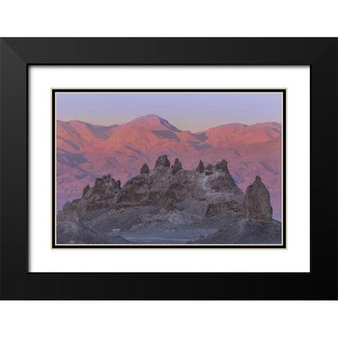 USA, California Sunset on Trona Pinnacles Black Modern Wood Framed Art Print with Double Matting by Paulson, Don
