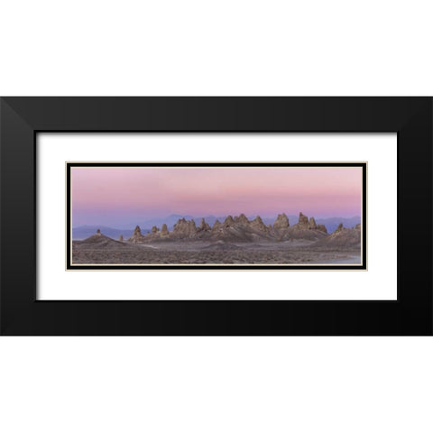 California Panoramic of Trona Pinnacles Black Modern Wood Framed Art Print with Double Matting by Paulson, Don