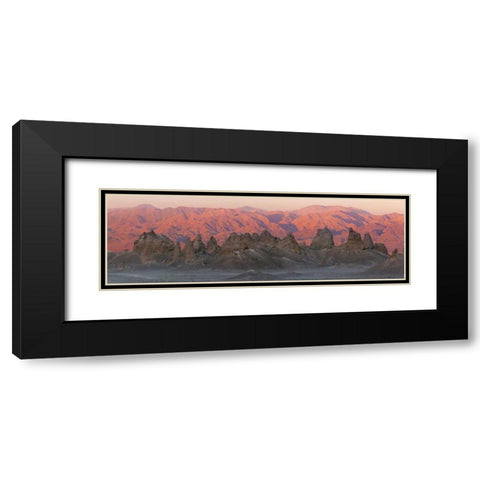 California Panoramic of Trona Pinnacles Black Modern Wood Framed Art Print with Double Matting by Paulson, Don