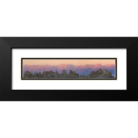 California Panoramic of Trona Pinnacles Black Modern Wood Framed Art Print with Double Matting by Paulson, Don