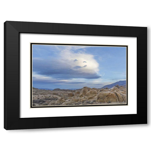 CA, Sierra Nevada Clouds over the Alabama Hills Black Modern Wood Framed Art Print with Double Matting by Paulson, Don
